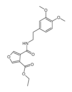 3-[(3,4-dimethoxy-phenyl)-2-ethylaminocarbonyl]-furan-4-carboxylic acid ethyl ester结构式