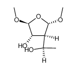 (3RS)-hydroxy-(4RS)-(1'-SR-hydroxyethyl)-(2RS,5RS)dimethoxyoxolane Structure
