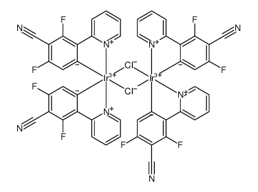 Iridium, di-μ-chlorotetrakis[4-cyano-3,5-difluoro-2-(2-pyridinyl-κN)phenyl-κC]di Structure