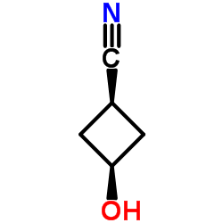 cis-3-Hydroxycyclobutanecarbonitrile Structure