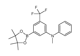 Benzenamine, N-methyl-N-phenyl-3-(4,4,5,5-tetramethyl-1,3,2-dioxaborolan-2-yl)-5-(trifluoromethyl) Structure