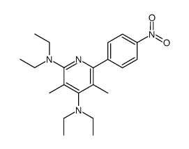 N2,N2,N4,N4-Tetraethyl-3,5-dimethyl-6-(4-nitro-phenyl)-pyridine-2,4-diamine Structure