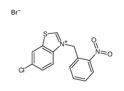 6-chloro-3-[(2-nitrophenyl)methyl]-1,3-benzothiazol-3-ium,bromide Structure