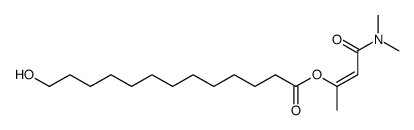 (Z)-4-(dimethylamino)-4-oxobut-2-en-2-yl 13-hydroxytridecanoate structure