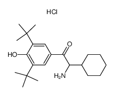 2-Amino-2-cyclohexyl-1-(3,5-di-tert-butyl-4-hydroxy-phenyl)-ethanone; hydrochloride结构式