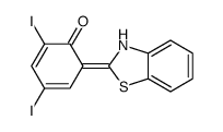 6-(3H-1,3-benzothiazol-2-ylidene)-2,4-diiodocyclohexa-2,4-dien-1-one Structure