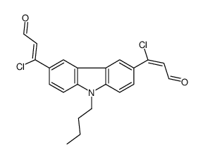 3-[9-butyl-6-(1-chloro-3-oxoprop-1-enyl)carbazol-3-yl]-3-chloroprop-2-enal Structure