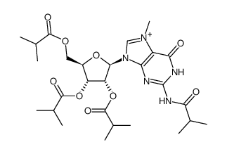 2-N-2',3',5'-O-tetraisobutyryl-7-methylguanosine Structure