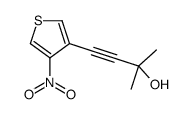 2-methyl-4-(4-nitrothiophen-3-yl)but-3-yn-2-ol结构式