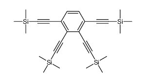 trimethyl-[2-[2,3,4-tris(2-trimethylsilylethynyl)phenyl]ethynyl]silane结构式