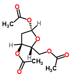 1,3,5-三乙酰基-2-脱氧-beta-D-赤式戊呋喃糖结构式