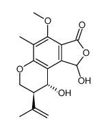 (1α,8α,9β)- und (1α,8β,9α)-1,7,8,9-Tetrahydro-1,9-dihydroxy-8-isopropenyl-4-methoxy-5-methyl-3H-furo<3,4-f><1>benzopyran-3-on结构式