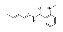 N-methyl-anthranilic acid but-2-enylidenehydrazide结构式