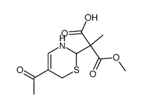 2-(5-Acetyl-3,6-dihydro-2H-[1,3]thiazin-2-yl)-2-methyl-malonic acid monomethyl ester结构式