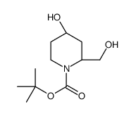 1-N-BOC-(2R,4S)-4-羟基-2-(羟基甲基)哌啶结构式