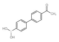 (4'-乙酰基-[1,1'-联苯]-4-基)硼酸结构式