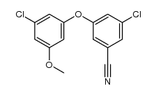 3-chloro-5-(3-chloro-5-methoxyphenoxy)benzonitrile结构式