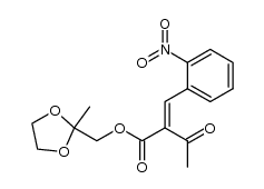 2,2-ethylenedioxypropyl 2-(2-nitrophenylmethylene)acetoacetate Structure