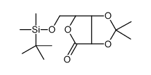 5-O-[(叔丁基)二甲基硅基]-2,3-O-(1-甲基亚乙基)-L-来苏糖酸 gamma-内酯结构式