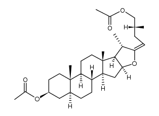 (25R)-3β,26-diacetoxy-5α-furost-22ξ-ene Structure