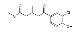 methyl 5-(3-chloro-4-hydroxyphenyl)-3-methyl-5-oxopentanoate结构式