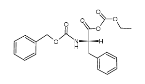 (S)-2-(((benzyloxy)carbonyl)amino)-3-phenylpropanoic (ethyl carbonic) anhydride结构式