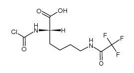 (S)-2-((chlorocarbonyl)amino)-6-(2,2,2-trifluoroacetamido)hexanoic acid结构式