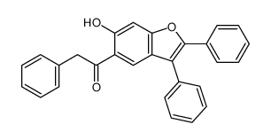 1-(6-hydroxy-2,3-diphenyl-1-benzofuran-5-yl)-2-phenylethanone Structure