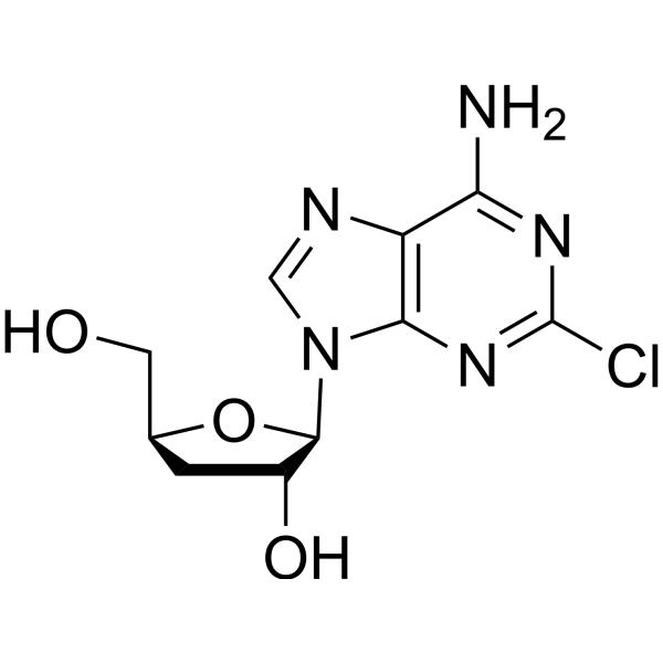 2-chloro-3'-deoxyadenosine structure