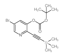 5-溴-2-((三甲基甲硅烷基)乙炔)吡啶-3-碳酸叔丁酯结构式