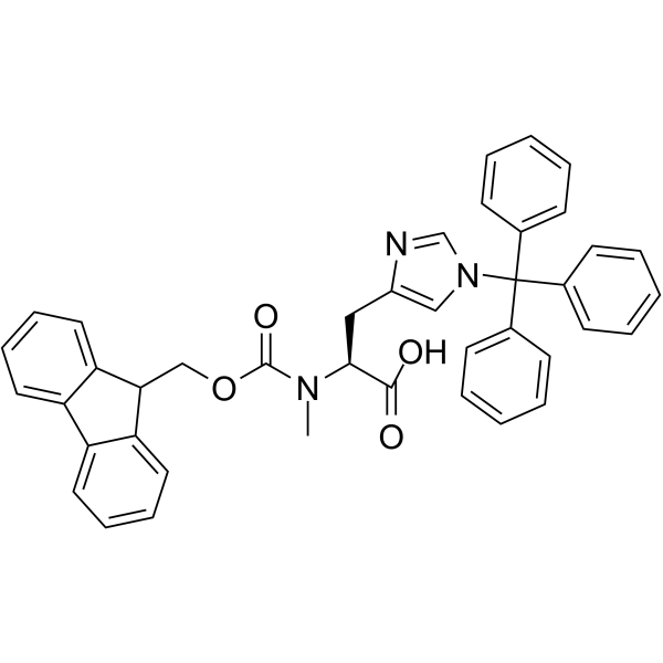 Fmoc-Nalpha-甲基-N-im-三苯甲基-L-组氨酸结构式