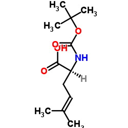 BOC-L-2-AMINO-5-METHYLHEX-4-ENOIC ACID Structure