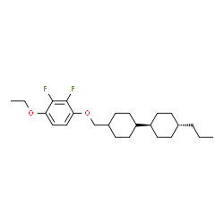 1-乙氧基-2,3-二氟-4-[[(反式,反式)-4'-丙基[1,1'-联环己基]-4-基]甲氧基]苯结构式