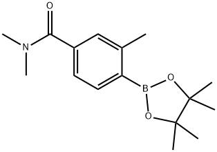 4-(二甲氨基甲酰基)-2-甲基苯硼酸频哪醇酯结构式
