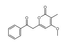 4-methoxy-3-methyl-6-(2-oxo-2-phenylethyl)-2H-pyran-2-one Structure