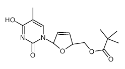 [(2S,5R)-5-(5-methyl-2,4-dioxopyrimidin-1-yl)-2,5-dihydrofuran-2-yl]methyl 2,2-dimethylpropanoate结构式
