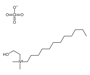 N-(2-羟基乙基)-N,N-二甲基-1-十二烷基铵高氯酸盐结构式