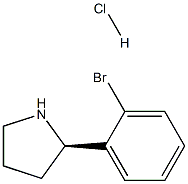 (R)-2-(2-溴苯基)吡咯烷盐酸结构式