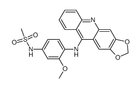 4'-<9-(2,3-methylenedioxyacridinylamino)>methanesulfonyl-m-anisidide结构式
