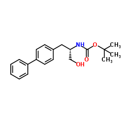 (S)-(1-([1,1'-联苯]-4-基)-3-羟基丙-2-基)氨基甲酸叔丁酯结构式
