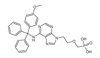 N6-(4-monomethoxytrityl)-9-(2-phosphonomethoxyethyl)adenine结构式