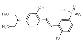 Benzenesulfonic acid,3-[2-[4-(diethylamino)-2-hydroxyphenyl]diazenyl]-4-hydroxy- structure