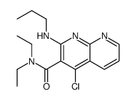4-chloro-N,N-diethyl-2-(propylamino)-1,8-naphthyridine-3-carboxamide结构式