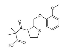 3-Thiazolidinepropanoic acid, alpha,alpha-dimethyl-2-((2-methoxyphenox y)methyl)-beta-oxo- picture
