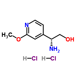 (R)-2-氨基-2-(2-甲氧基吡啶-4-基)乙醇二盐酸盐结构式