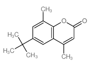 2H-1-Benzopyran-2-one,6-(1,1-dimethylethyl)-4,8-dimethyl- Structure