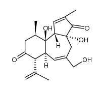4β,9α,20-trihydroxy-13,15-seco-1,6,15-tigliatriene-3,13-dione结构式