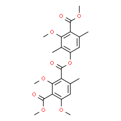 2,4-Dimethoxy-6-methylisophthalic acid 1-[3,6-dimethyl-5-methoxy-4-(methoxycarbonyl)phenyl]3-methyl ester picture