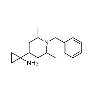 1-(1-苄基-2,6-二甲基-4-哌啶基)环丙胺结构式