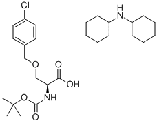 BOC-O-对氯-Bzl-L-丝氨酸二环己基铵盐结构式